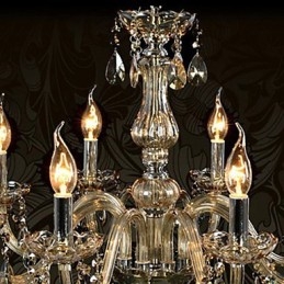 8 světel Luxusní křišťálový lustr Cognac Color K9 Crystal Lustr