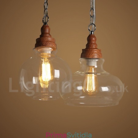 Retro vintage závěsné svítidlo se skleněným stínidlem Retro vintage závěsné svítidlo se skleněným stínidlem