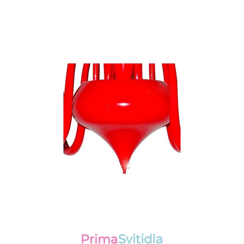 Moderní lustrové světlo 18 světel G4 červený obraz