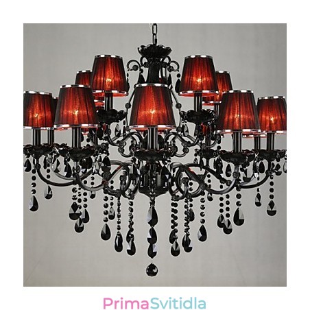 Lustr Crystal Modern Contemporary Crystal 15 světle červená Lustr Crystal Modern Contemporary Crystal 15 světle červená