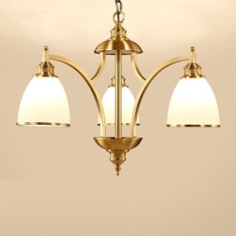3 Integrovaný kovový měděný lustr Light Rustic Lodge