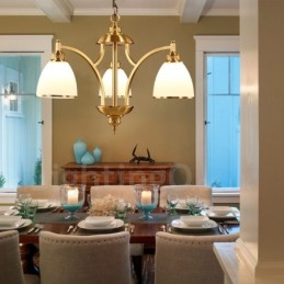 3 Integrovaný kovový měděný lustr Light Rustic Lodge