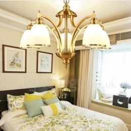 5 Integrovaný kovový měděný lustr Light Rustic Lodge