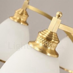 8 Integrovaný kovový měděný lustr Light Rustic Lodge