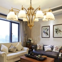10 Integrovaný kovový měděný lustr Light Rustic Lodge