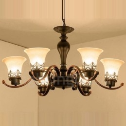 6 Integrovaný kovový lustr Light Rustic Lodge