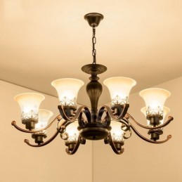 8 Integrovaný kovový lustr Light Rustic Lodge