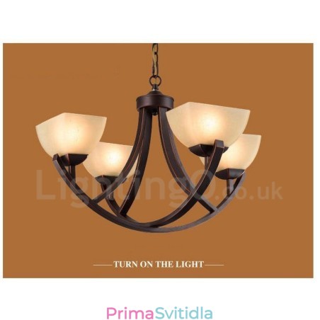 4 Integrovaný kovový lustr Light Rustic Lodge 4 Integrovaný kovový lustr Light Rustic Lodge