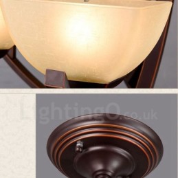 8 Integrovaný kovový lustr Light Rustic Lodge