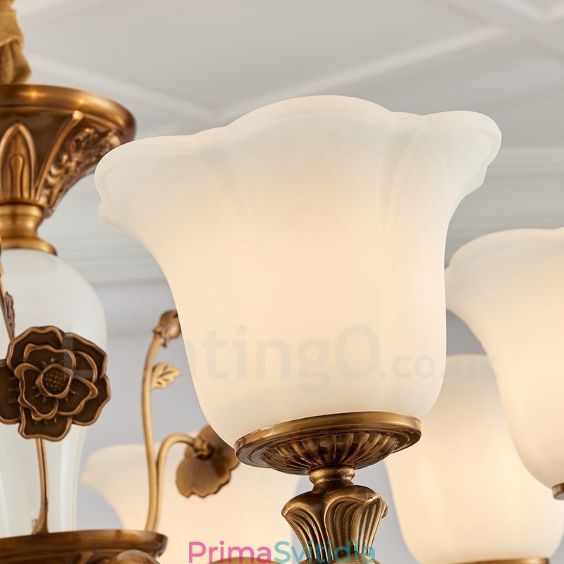 8 Lehký tradiční klasický integrovaný kovový luxusní lustr