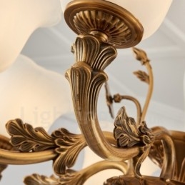 8 Lehký tradiční klasický integrovaný kovový luxusní lustr