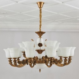 15 Lehký tradiční klasický integrovaný kovový luxusní lustr