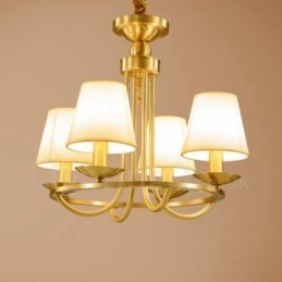 4 Integrovaný kovový měděný lustr Light Rustic Lodge