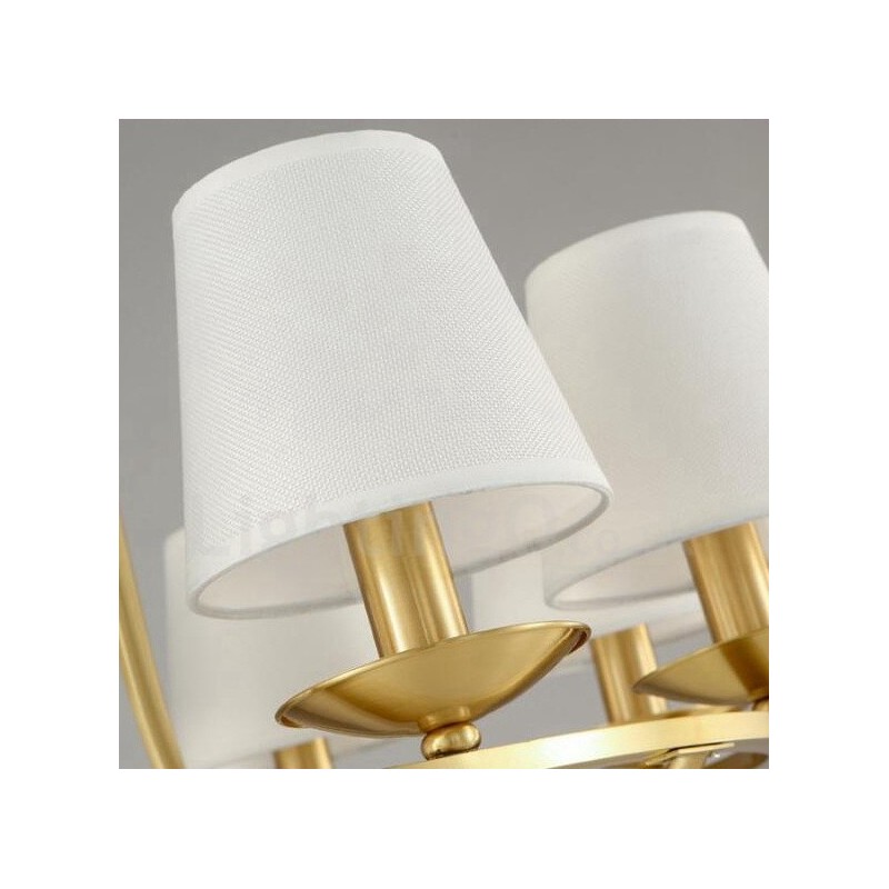 Integrovaný kovový měděný lustr z mosazi 8 Light Rustic Lodge