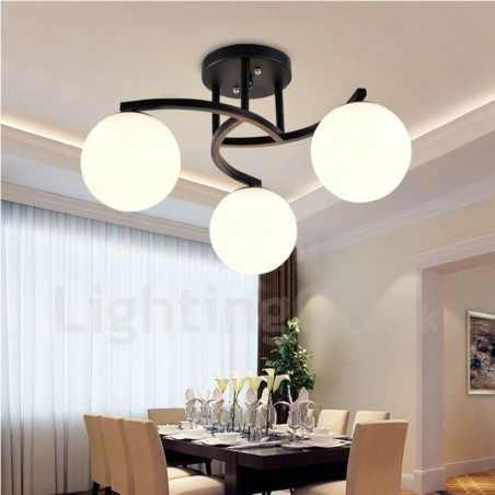3 Light Rustic Lodge Integrovaný lustr se skleněným stínidlem 3 Light Rustic Lodge Integrovaný lustr se skleněným stínidlem
