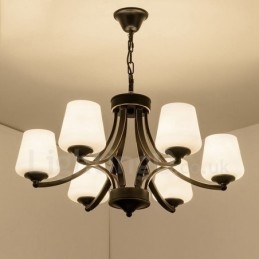 6 Integrovaný kovový lustr Light Rustic Lodge