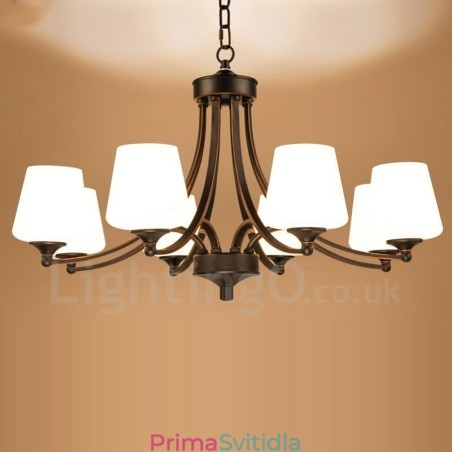 8 Integrovaný kovový lustr Light Rustic Lodge 8 Integrovaný kovový lustr Light Rustic Lodge