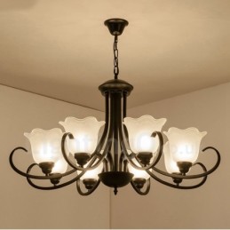 8 Integrovaný kovový lustr Light Rustic Lodge