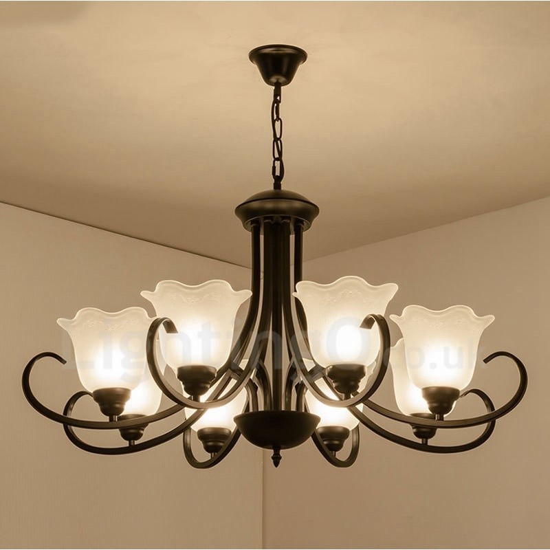 8 Integrovaný kovový lustr Light Rustic Lodge