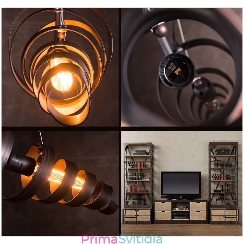 Retro Iron Lamp Moderní minimalistický lustr v průmyslovém stylu