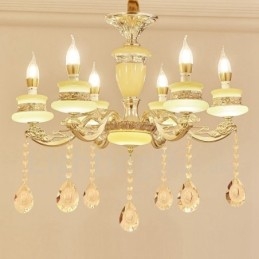 6 Lehký tradiční klasický integrovaný kovový luxusní lustr
