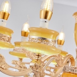 15 Lehký tradiční klasický integrovaný kovový lustr