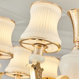 6 Lehký tradiční klasický integrovaný kovový luxusní svíčkový lustr