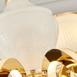 6 Lehký tradiční klasický integrovaný kovový luxusní svíčkový lustr