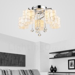 5 Lehký moderní současný integrovaný lustr