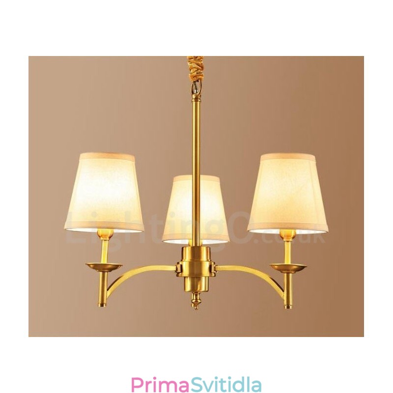 3 Integrovaný kovový měděný lustr Light Rustic Lodge