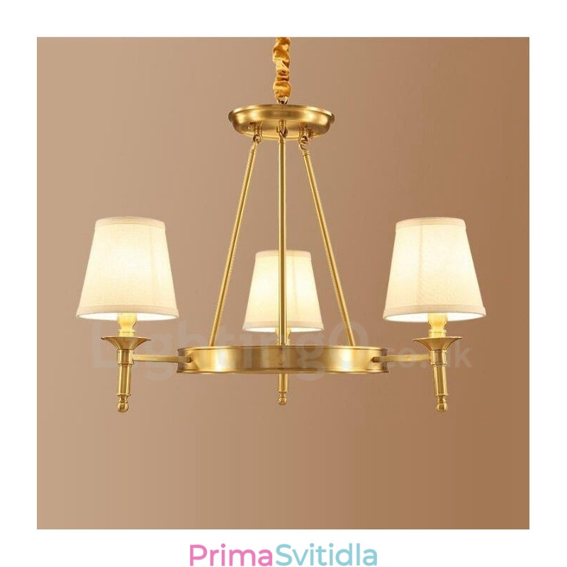 3 Integrovaný kovový měděný lustr Light Rustic Lodge