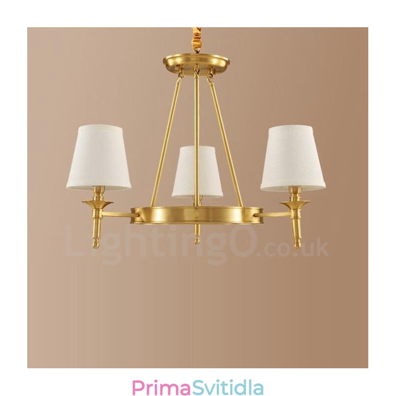 3 Integrovaný kovový měděný lustr Light Rustic Lodge