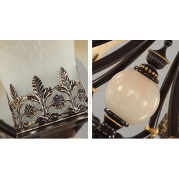 6 Lehký tradiční klasický integrovaný kovový lustr