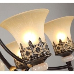 6 Lehký tradiční klasický integrovaný kovový lustr