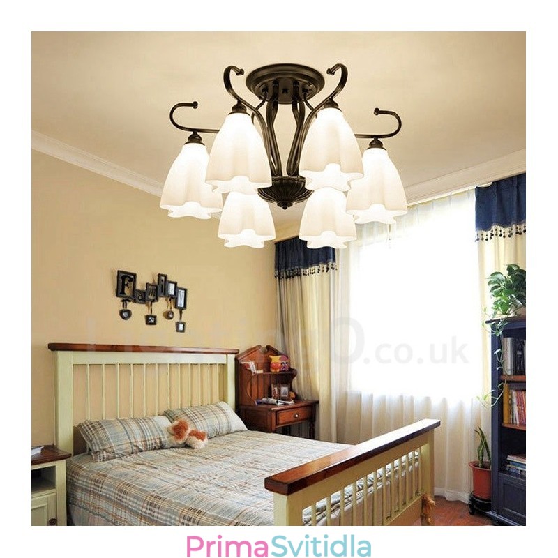 6 Integrovaný lustr Light Rustic Lodge