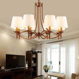 8 Integrovaný kovový lustr Light Rustic Lodge