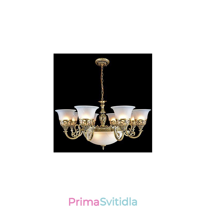 Bronzový lustr Eleven Lights Moaré Glass European Retro Classic