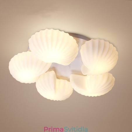Conch 5 Light Traditional Classic Integrovaný lustr se skleněným stínidlem Conch 5 Light Traditional Classic Integrovaný lustr se skleněným stínidlem