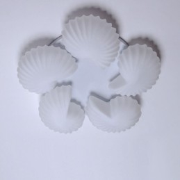 Conch 5 Light Traditional Classic Integrovaný lustr se skleněným stínidlem
