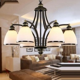 6 Integrovaný kovový lustr Light Rustic Lodge