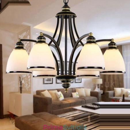 6 Integrovaný kovový lustr Light Rustic Lodge 6 Integrovaný kovový lustr Light Rustic Lodge