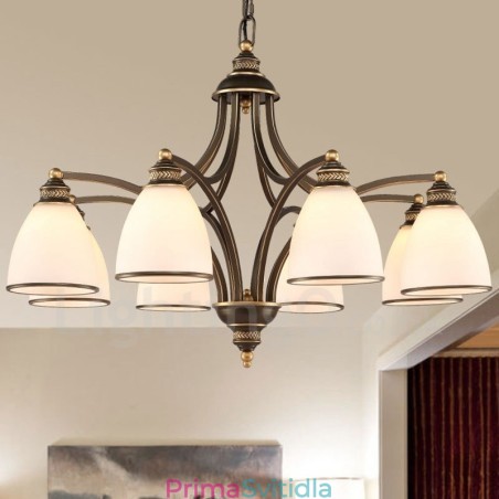 8 Integrovaný kovový lustr Light Rustic Lodge 8 Integrovaný kovový lustr Light Rustic Lodge