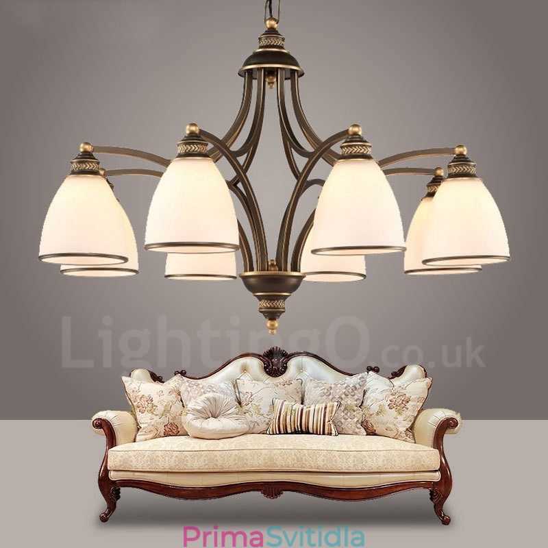8 Integrovaný kovový lustr Light Rustic Lodge