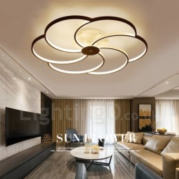 6 Lehký moderní moderní integrovaný kovový lustr