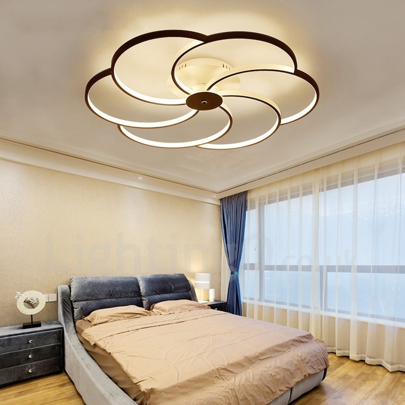 6 Lehký moderní moderní integrovaný kovový lustr