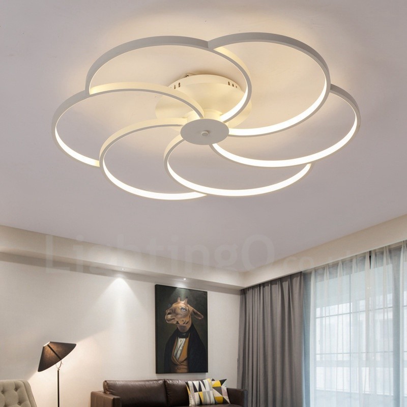 6 Lehký moderní moderní integrovaný kovový lustr