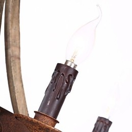 Vintage americké rustikální dřevěné závěsné lustrové lustrové svítidlo Liviing and Lamp