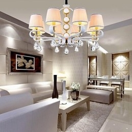 Látkový lustr 8 Lehká moderní minimalistická vysoce kvalitní lampa