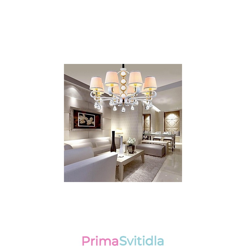 Látkový lustr 8 Lehká moderní minimalistická vysoce kvalitní lampa