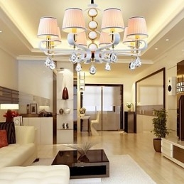 Látkový lustr 8 Lehká moderní minimalistická vysoce kvalitní lampa